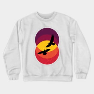 Summer dance, birds in sunset, bird t-shirts, sun lovers Crewneck Sweatshirt